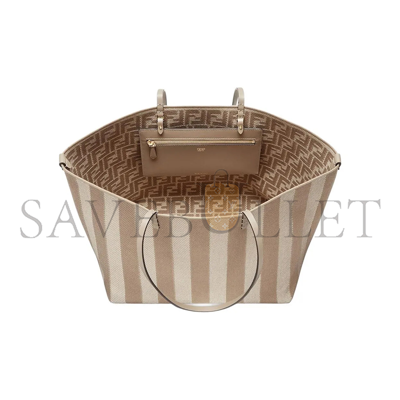 FENDI ROLL LARGE FABRIC GRAY 8BH425AUPJF1SNP (33*30*22cm)